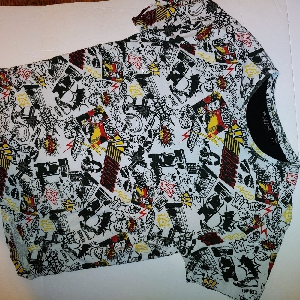 Brave Soul London Comic T-Shirt L - Picture 6 of 6